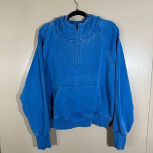 Women's Panache Apparel Stone Wash Blue Quarter-Zip Hoodie XL